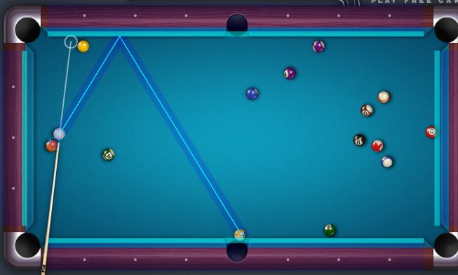 Cara memanjangkan garis 8 ball pool
