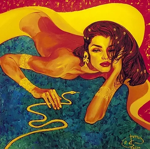 Fattah Hallah Abdel 1970 | Symbolist painter | Touching Egypt