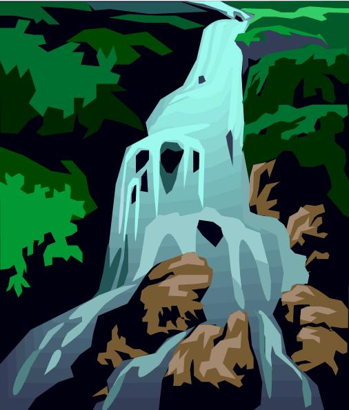free clip art waterfall - photo #6