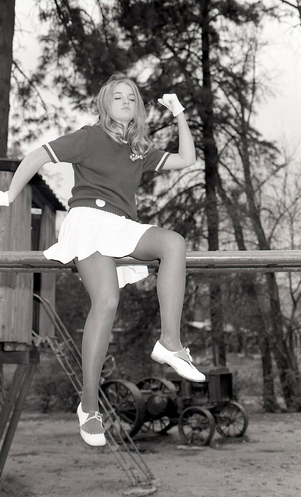 B&W Photographs of Cheerleaders in 1960s - 70s ~ vintage everyday