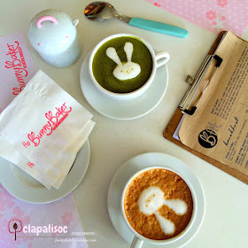 The Bunny Baker Cafe Matcha latte speculoos latte
