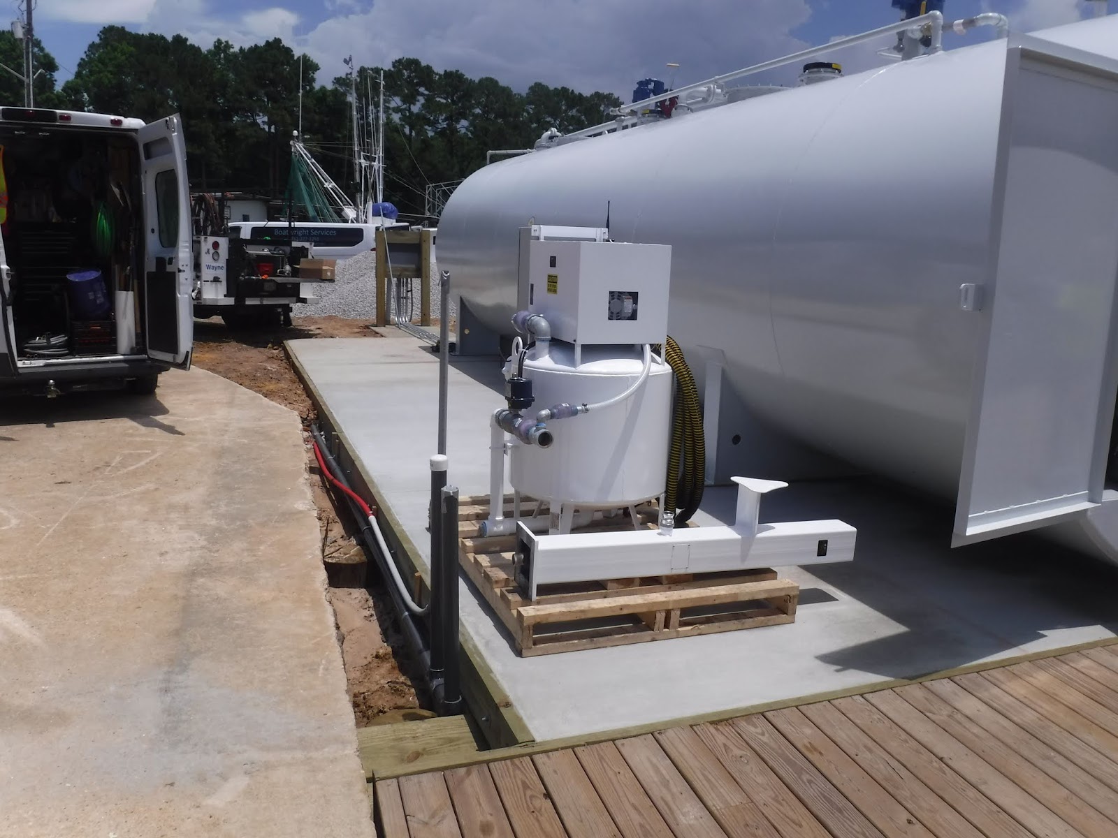 Updated New Municipal Marina Tanks Installation Underway