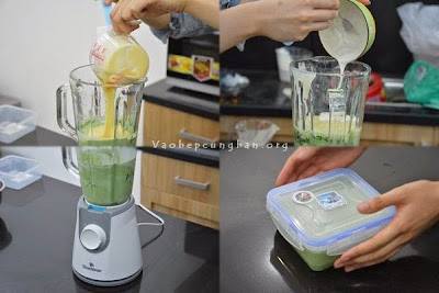 Cách làm kem trà xanh đậu đỏ 2