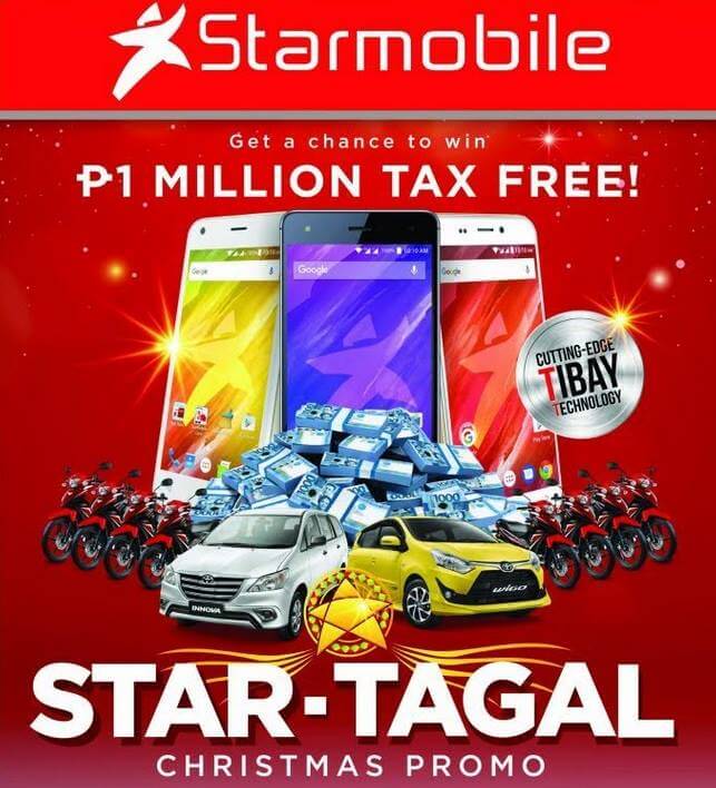 Starmobile STAR-TAGAL Christmas Promo, Win Toyota Wigo, Innova or 1M Pesos Tax Free