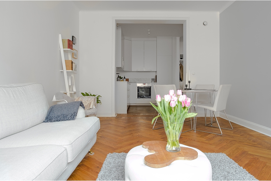 Un apartamento femenino y coqueto en Suecia