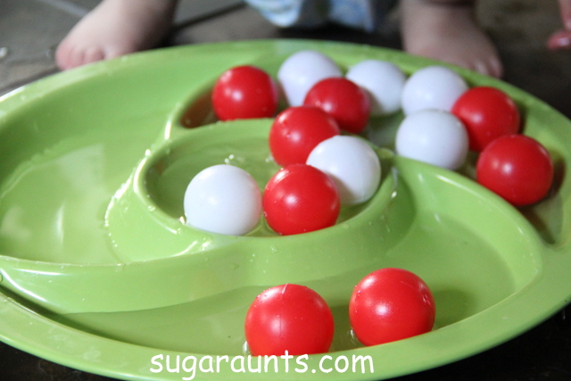 Toddler Ping Pong Visual Motor Play - The OT Toolbox