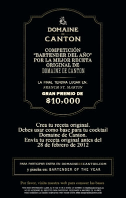 Concurso : Domaine de Canton Bartender of the Year 2012 Flyer