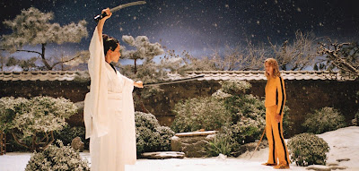 Sword fight in the snow in Kill Bill
