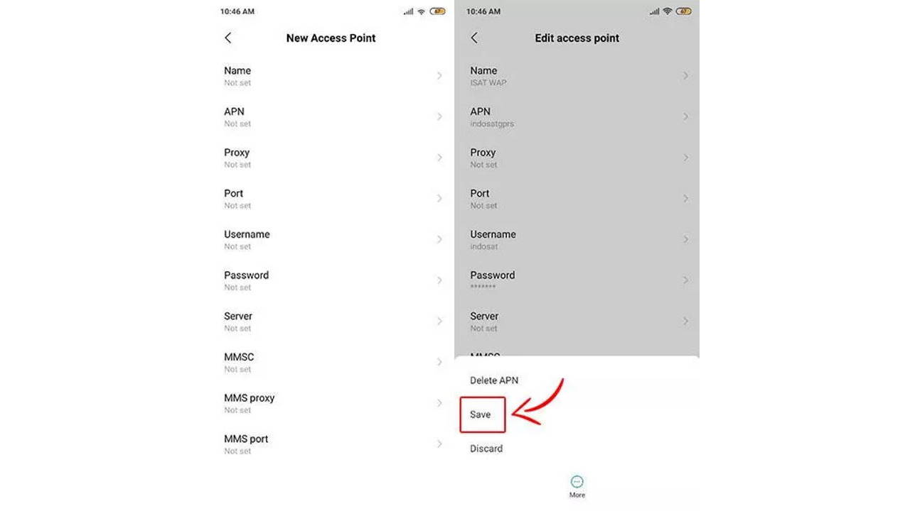 Setting APN Indosat Android