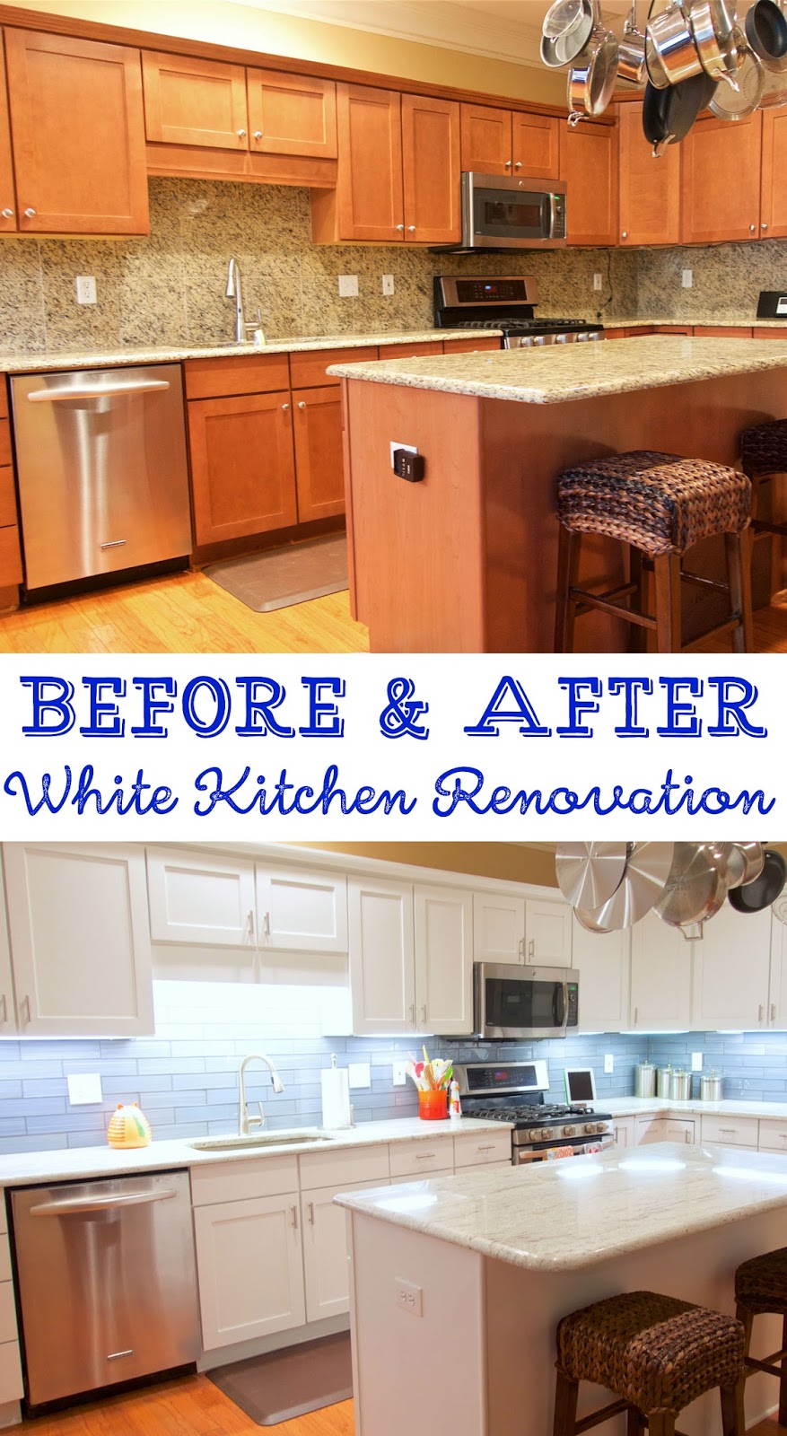 Before and After White Kitchen Renovation - Plain Chicken