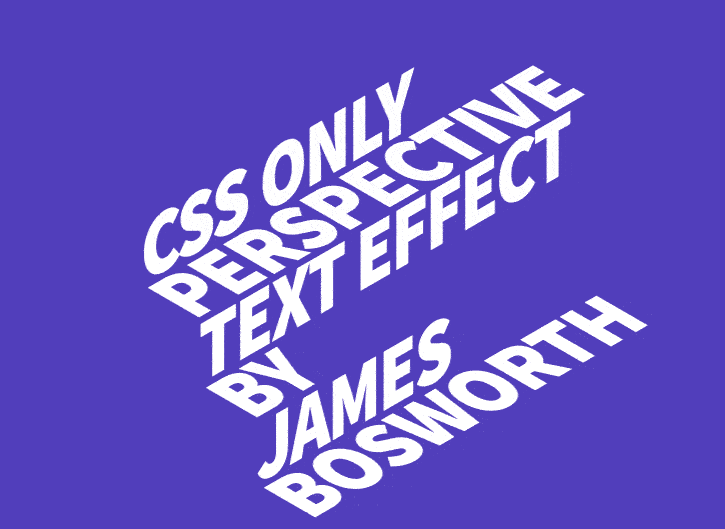 CSS Perspective Text Hover