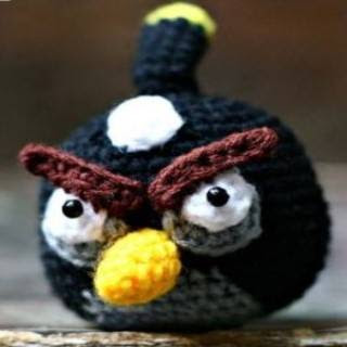 PATRON PAJARO NEGRO ANGRY BIRDS AMIGURUMI 27893