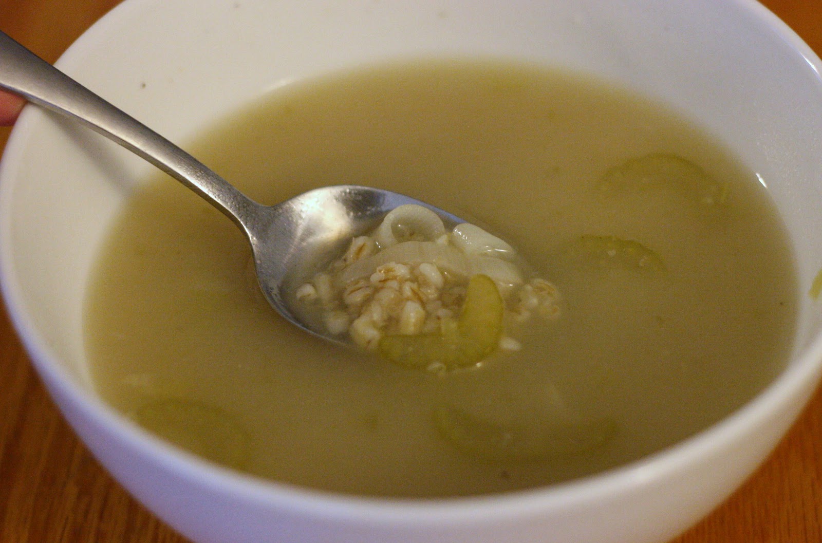 Laine's Recipe Box Ramp and Barley Soup