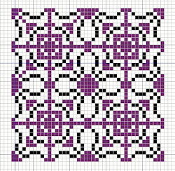 geometric cross stitch pattern patterns grid buzy bobbins designs embroidery purple biscornu freebies january