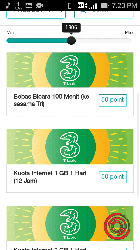 Trixogo access and 3GB data package exchange process for BonsTri points