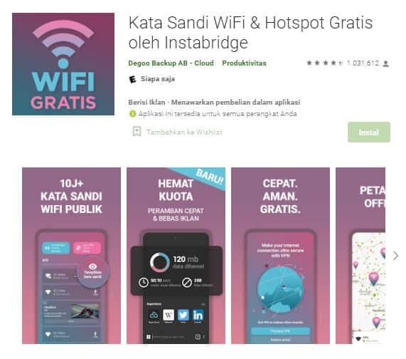 Kata Sandi WiFi & Hotspot Gratis oleh Instabridge