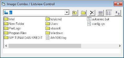 Cara Menampilkan File dan Direktori dengan Image Combo dan ListView Control VB6