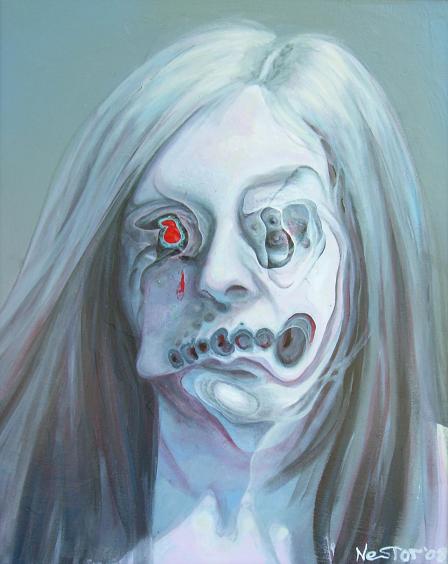 buddy nestor pinturas rostos distorcidos bizarros