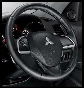 fitur mitsubishi new outlander sport - New Sporty Design of 3 Spoke Steering Wheel with Audio Switch