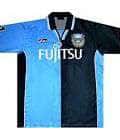 川崎フロンターレ 2001-2002-2003 ユニフォーム・asics-ホーム-サックスブルー・黒