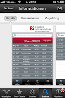Ansicht App Flughafen Dresden International