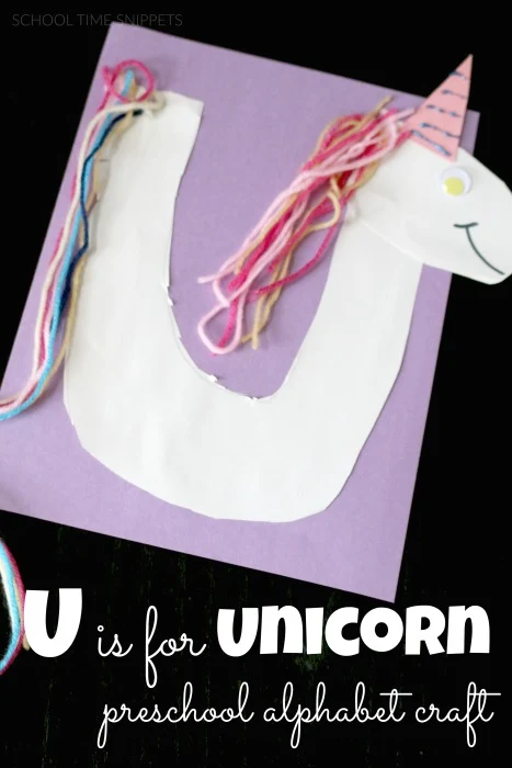 Letter U Unicorn Craft