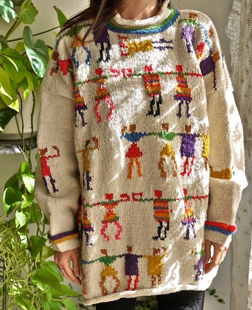 sweter na drutach