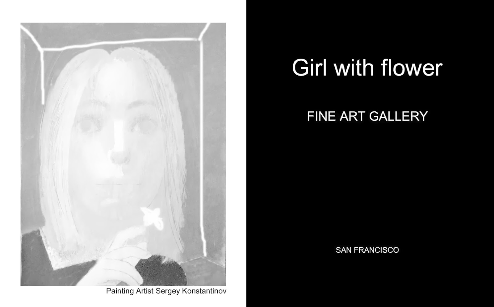 Murals & Decorative Painting Girl With Flower. Painting. Artist Sergey