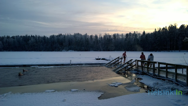 ice swimming in Kuusijärvi
