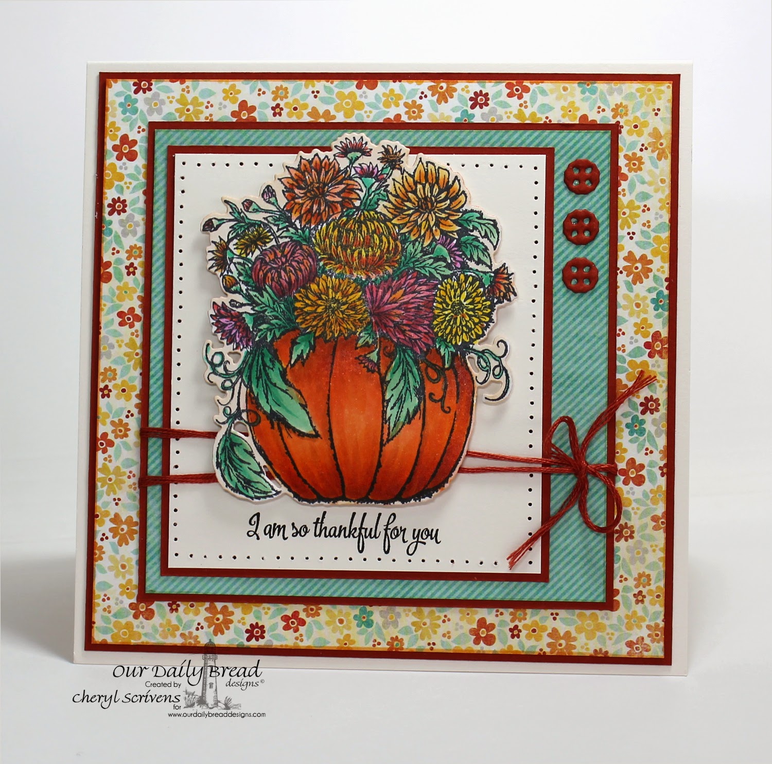 Our Daily Bread Designs, ODBDSLC214, Pumpkin with Flowers, Pumpkin with Flowers die, Doily Blessings, Doily dies, CherylQuilts, Designed by Cheryl Scrivens