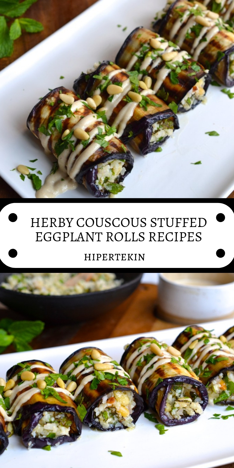 HERBY COUSCOUS STUFFED EGGPLANT ROLLS RECIPES