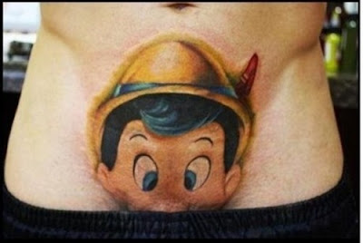 Tatuaje Pinocho en el pene