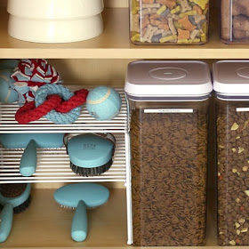 Pet Supply Cupboard :: OrganizingMadeFun.com