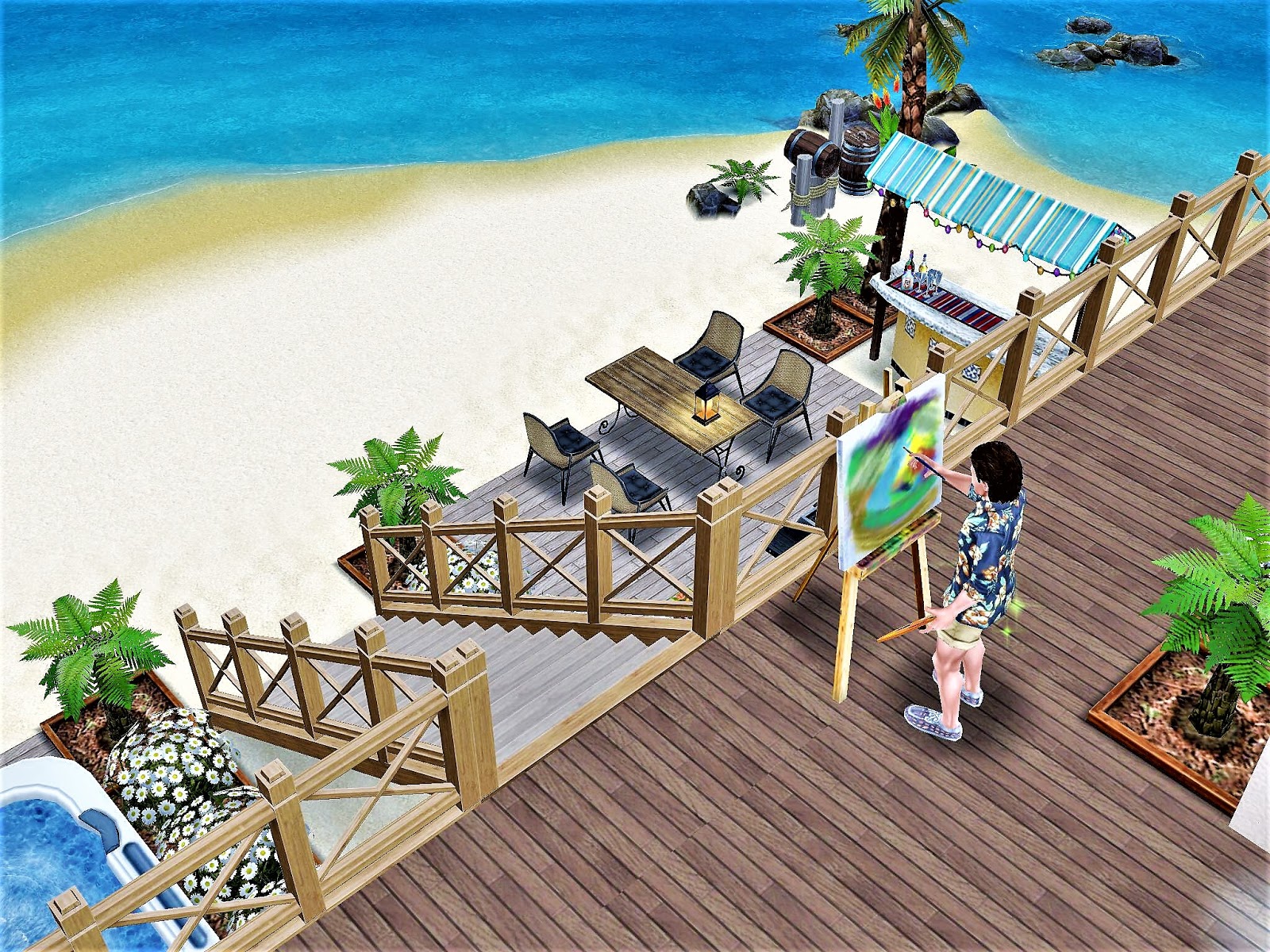 sim house design Sims Freeplay Island Villa 浪漫海岛度假屋