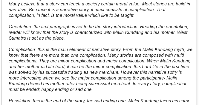 Contoh Soal Narrative Text Zona Ilmu 1