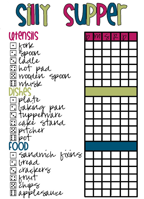 Silly Supper Printables april fools day, kids activities, april fools day for kids, activities to do with kids