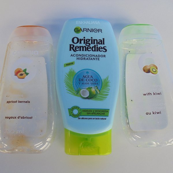Cosmia Gel Exfoliante Alboricoque / Cosmia Gel Exfoliante Kiwi / Garnier Original Remedies Acondicionador Agua De Coco Y Aloe Vera