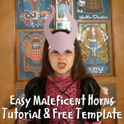 Make a quick and easy set of paper horns for Maleficent costume accessory