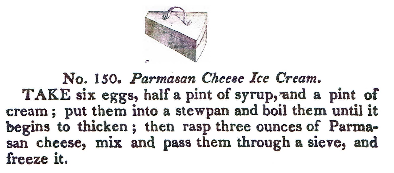 A Taste of History with Joyce White Parmesan Ice Cream I am Not