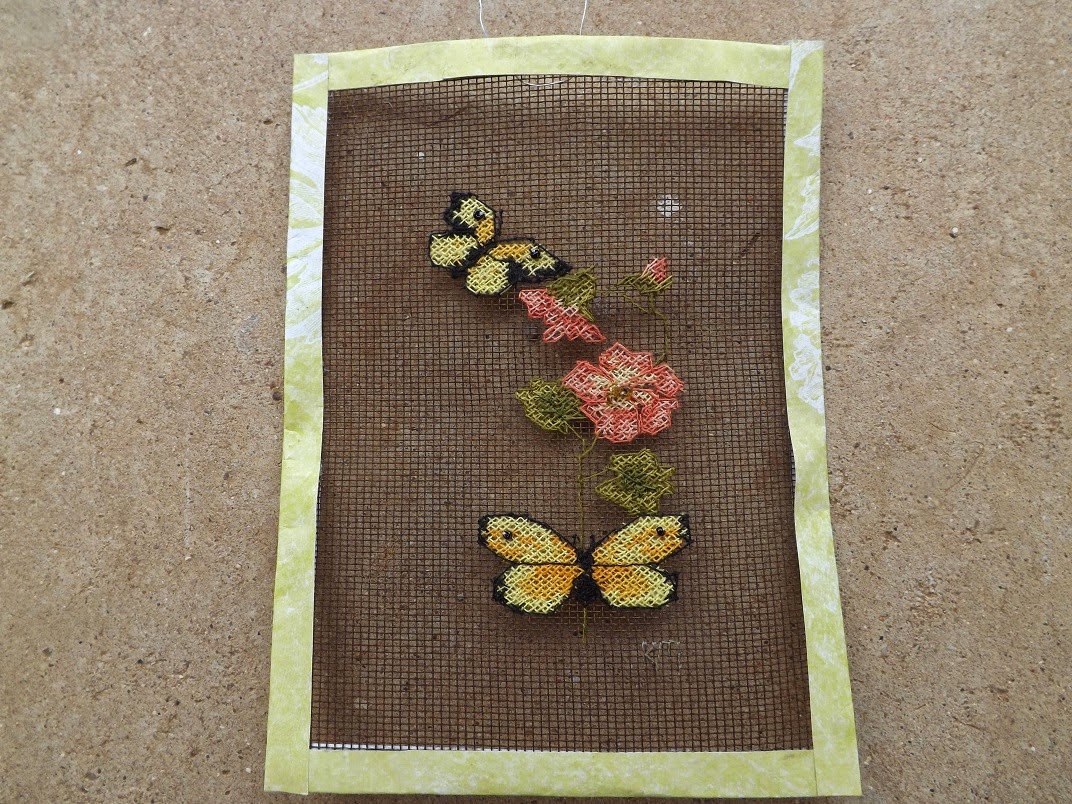Yesteryear Embroideries: My rusted screen stitching and pincushions has ...