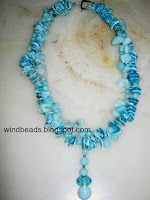 Blue Agate Stone Necklace
