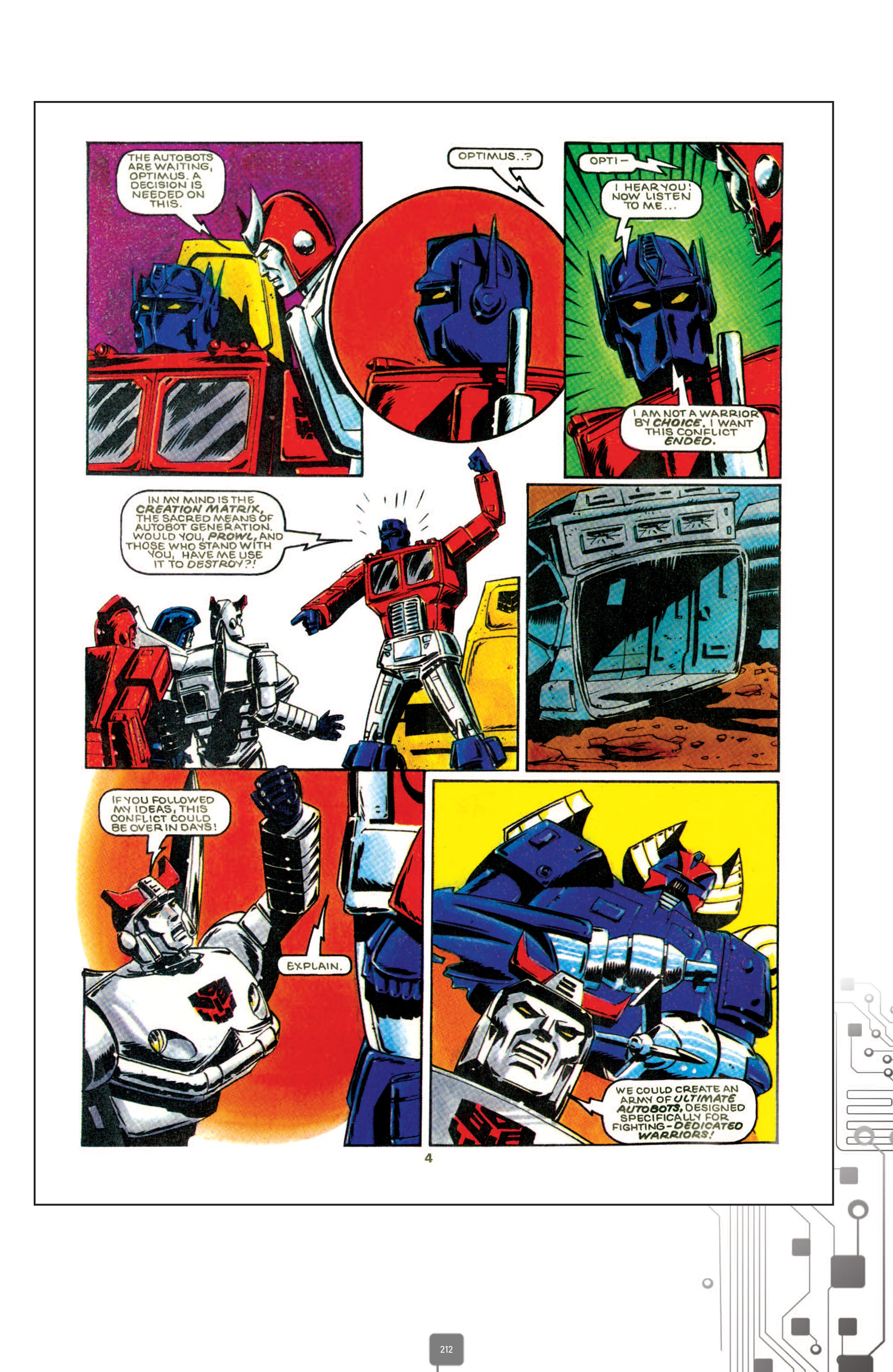 Read online The Transformers Classics UK comic -  Issue # TPB 1 - 213