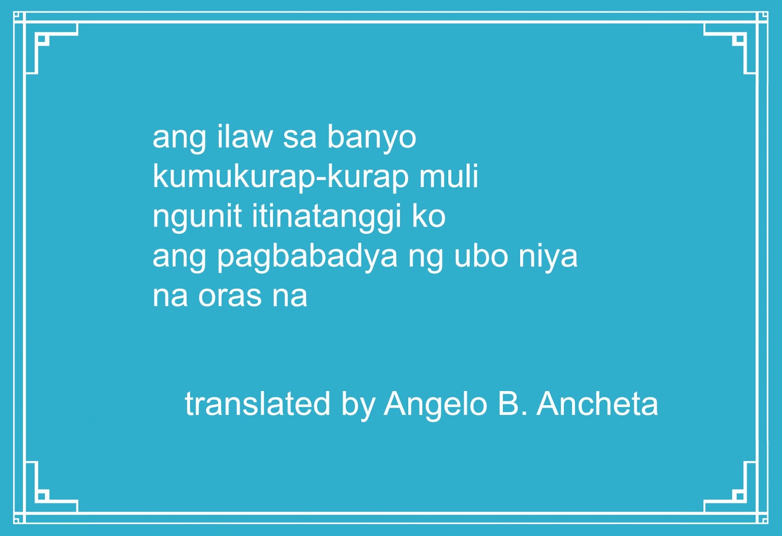 Filipino Poems About Nature
