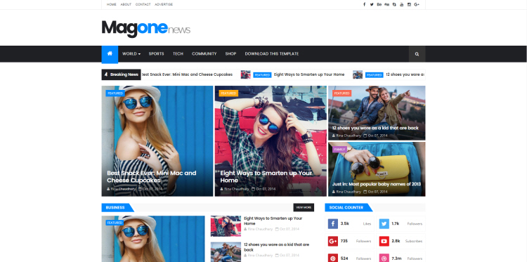 MagOne news Blogger Template 2017 MagOne news Blogger Template