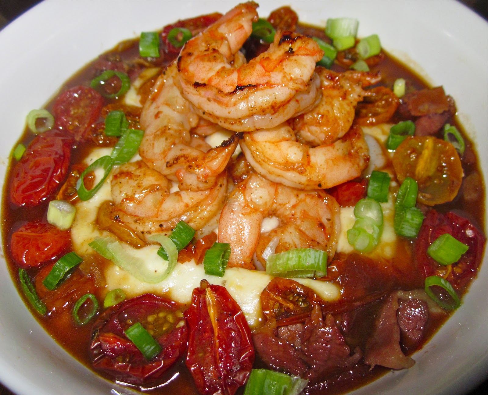 Haute + Heirloom BBQ Shrimp & Charred CornGoat Cheese Grits with