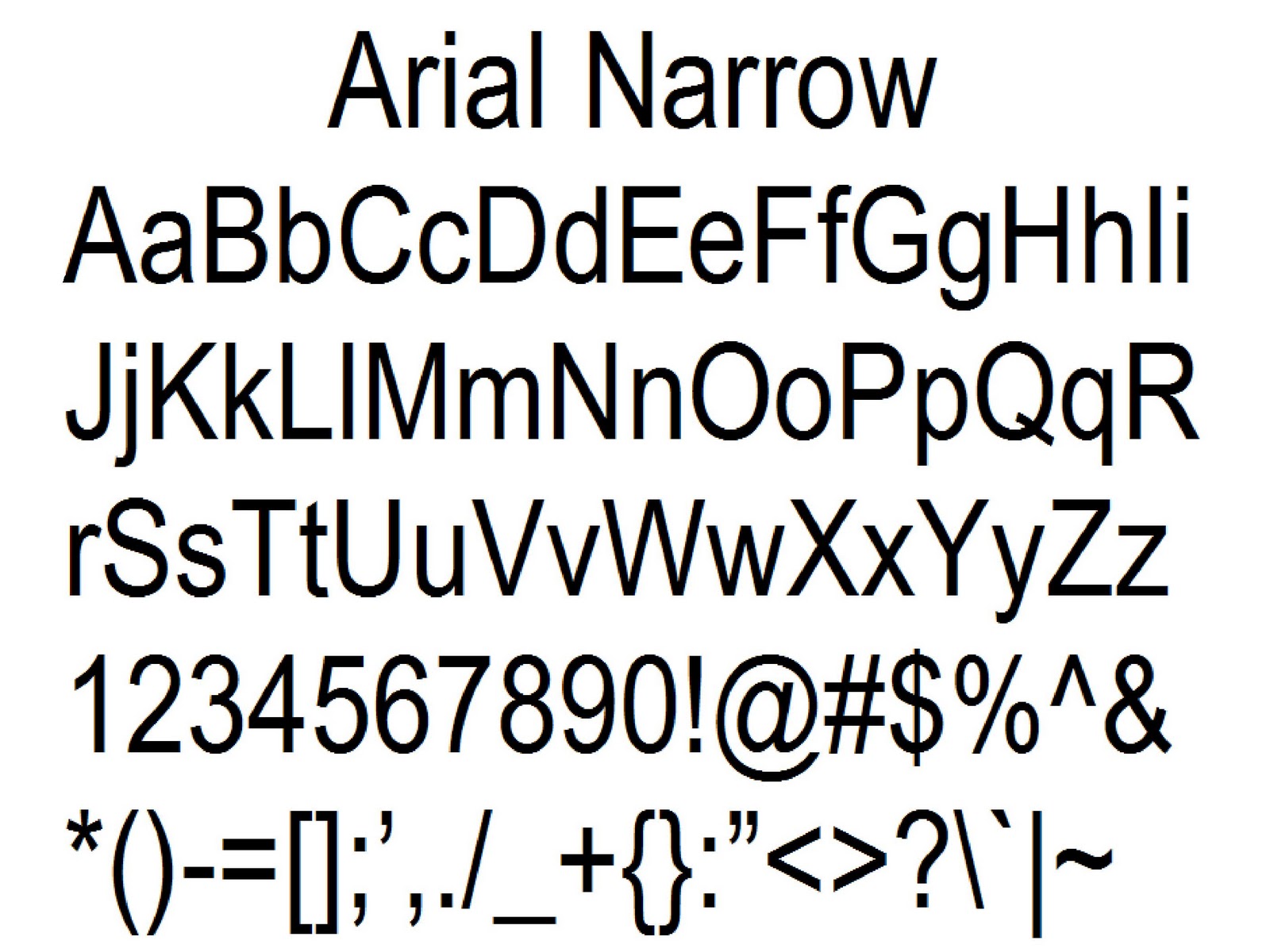 download arial narrow font windows 10