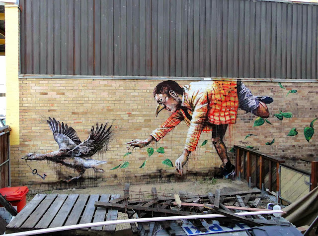 "Missing Keys" New Mural By Fintan Magee On The Streets Of Brisbane, Australia. 1