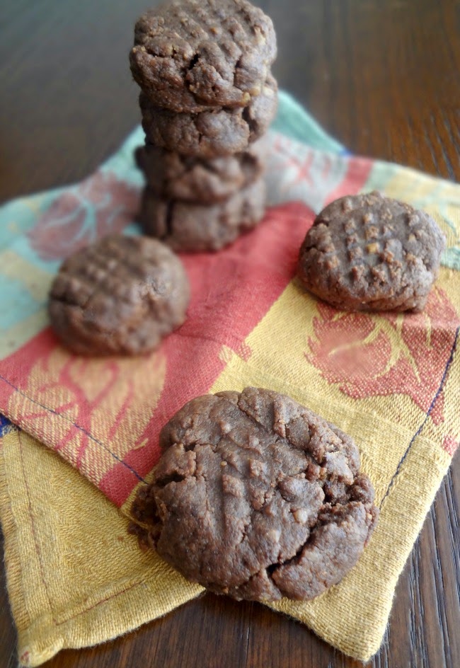 Thick & Soft Chocolate Peanut Butter Cookies {Gluten Free & Dairy Free}