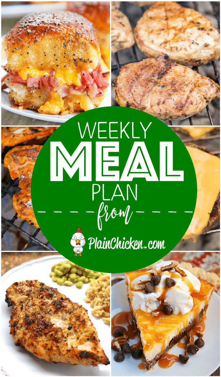 weekly recipe plan