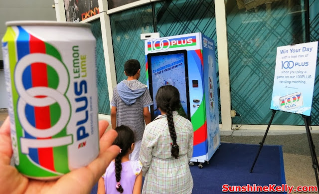 Free 100PLUS, 1st Interactive Vending Machine in Malaysia, release the can, win the day, 100Plus, isotonic drink